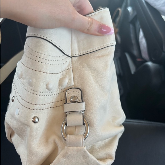 COACH LEATHER STUDDED APPLIQUE CARRYALL SHOULDER BAG - Picture 3 of 6